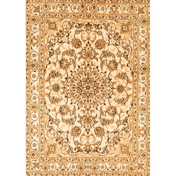 Ahgly Company Indoor Rectangle Persian Orange Traditional Area Rugs, 4' x 6'