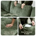 thumbnail image 5 of Advwin Oversized Modular Sectional Sofa, Convertible 6 Seat Plush Chenille Couch with Storage Ottoman, Modern Comfy L-Shaped Sofa Sleeper for Living Room, Green, 5 of 15
