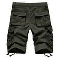 thumbnail image 4 of Men's Cargo Shorts Plus Size Big and Tall Cargo Shorts Multi-Pockets Relaxed Summer Beach Shorts Pants, 4 of 5