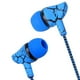 thumbnail image 3 of Injueey Auricular deportivo con cable s Super Bass 3.5mm Crack Auricular Auricular con micrófono Manos libres Auricular para MP3 MP4 Cables de audio/vídeo azul, 3 of 6