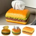 YEAUEME Burger Tissue Box Large Capacity Realistic Looking Hamburger