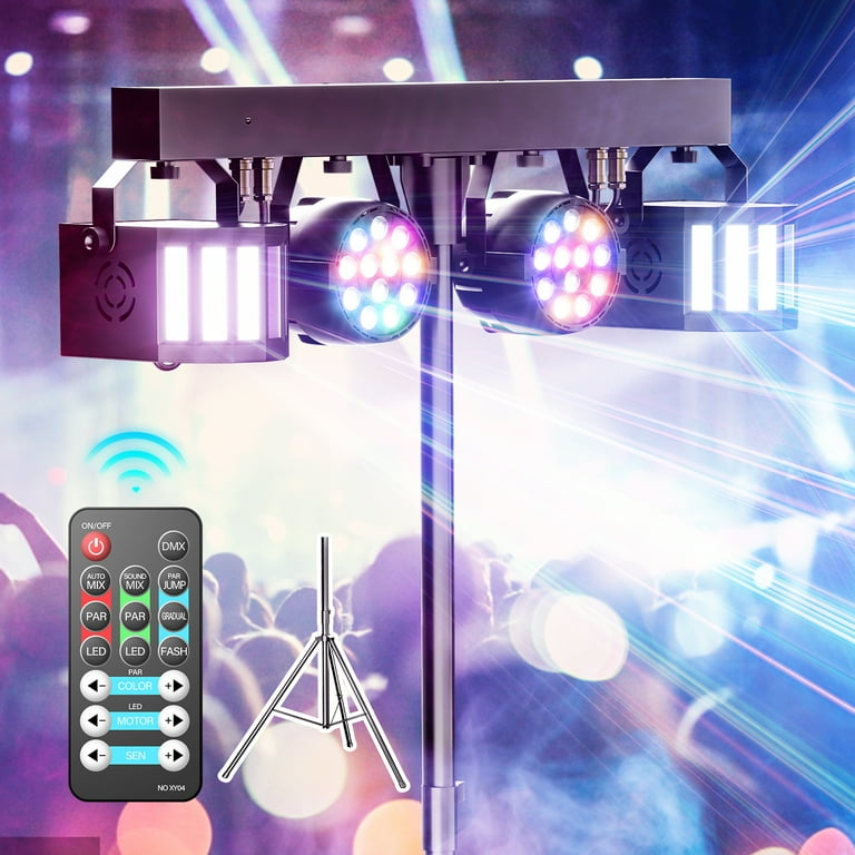 DJ Lights with Stand, 24PCS+8PCS RGBW Party Bar Light Set
