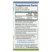 Carlson - Super Daily D3, 6,000 IU (150 mcg) per Drop, Vitamin D Drops, 1-Year Supply, Vegetarian, Unflavored, 365 Drops
