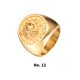 thumbnail image 5 of Jumpingount Anillo de acero inoxidable con cabeza Vintage para hombre, anillos de moda, joyería Punk con personalidad, accesorios de fiesta para Ropa, zapatos y accesorios Miscelánea Oro Tamaño11, 5 of 6