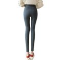 thumbnail image 3 of Txlixc Polainas Femeninas, Pantalones Elásticos de Cintura Alta de Color Sólido Grueso Txlixc moda, 3 of 8