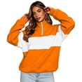 thumbnail image 6 of Akmaiox Sweatshirt for Women,Half Zip up Long Sleeve Color Block Pullover Tops, Oversized Casual Fall Streetwear Loungewear S-2XL, 6 of 9