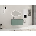 thumbnail image 4 of 36 Inch Floating Bathroom Vanity with Drop-Shaped Resin Basin, Storage Side Cabinet & Soft-Close Doors - Modern Space-Saving Bathroom Furniture (Knockdown Assembly), 4 of 9