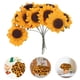 thumbnail image 3 of 100 mini girasoles artificiales de papel para decoración de bodas (naranja), 3 of 6