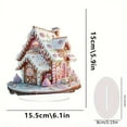 thumbnail image 2 of Acrylic Christmas Village House Candyland Candy House Snow Village Christmas Decorations Christmas Figurines Scene Desktop Ornament for Home Xmas Village Party Landscape Decor for Holiday Xmas Decor, 2 of 9