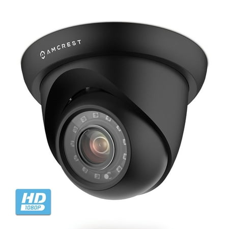 Amcrest UltraHD 2MP Outdoor Camera Dome (Quadbrid 4-in-1 HD CVI TVI AHD) Security Camera Weatherproof 98ft IR Night Vision, 103° Wide Angle, Home Security,
