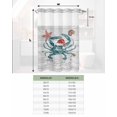 thumbnail image 6 of No Hook Shower Curtain with Snap in Liner, Wooden Santa Claus Starfish Crab with Christmas Hat Hotel Shower Curtains for Bathroom, Washable Shower Curtain Liner Set with Mesh Top Window, 72"x84", 6 of 6