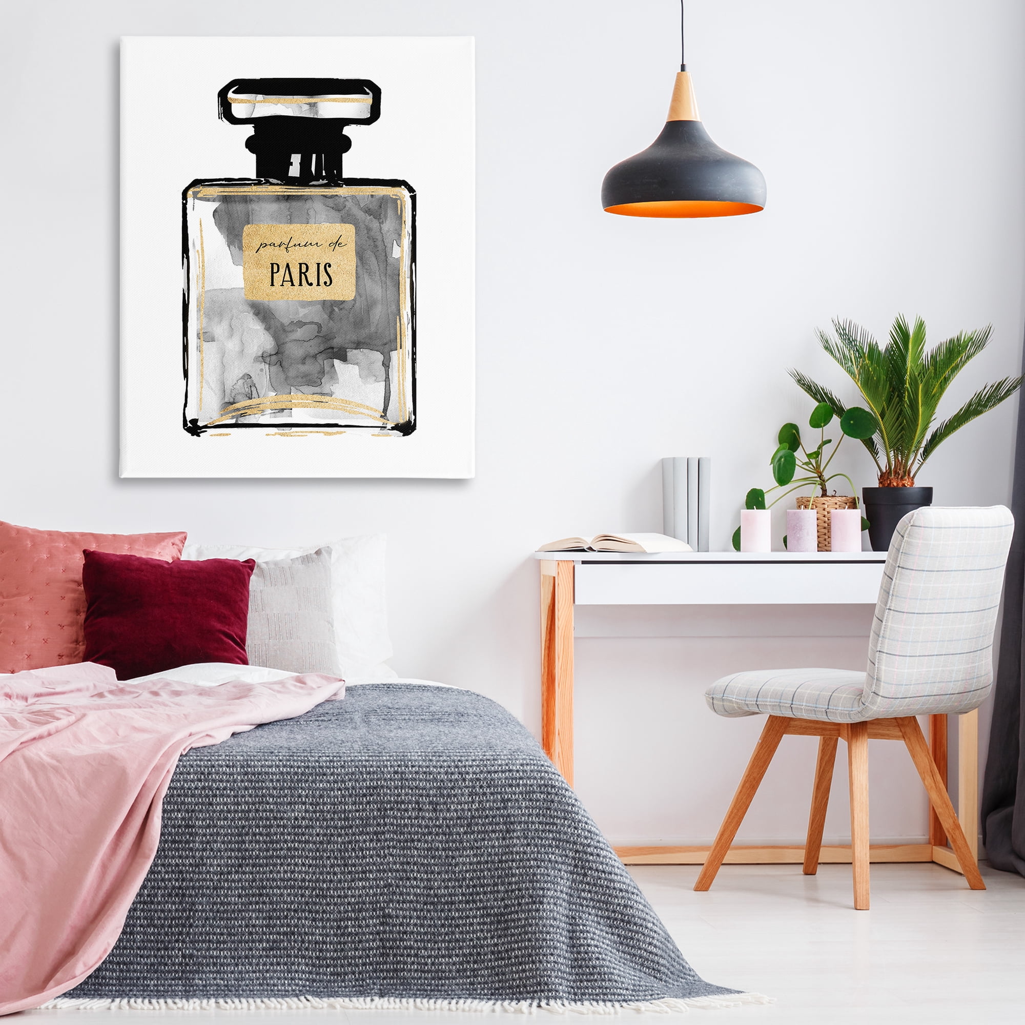 Stupell Industries Bold French Perfume Beauty & Fashion Painting Gallery Wrapped Canvas Art Print Wall Art, 36 x 48