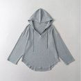 thumbnail image 2 of Tranfacy Chandails à Capuchon pour Femmes, Chandails à Capuchon Oversize pour Femmes, Blouse Décontractée Mode pour Dames à Manches Longues Unies Chandail Chandails en Molleton, 2 of 5