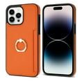 thumbnail image 2 of TECH CIRCLE For iPhone XS Max Case,PU Leather Slim Card Slots Case 360°Rotatable Ring Kickstand Shockproof Protective Women Men Case for Apple iPhone XS Max 6.5" 2018,Orange, 2 of 7