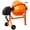 Orange + Steel#2, variant on Portable Electric Cement Mixer 3 Cu Ft Concrete Mixer Machine 110v AC Motor for Mortar Stucco Fodder Orange Steel Frame