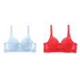 thumbnail image 1 of (2-Pack) Rinsvye Womens Lace Bra With Padded Cups Enhancement Push Up Bra For Natural Lift And Comfort Everyday Wear, 1 of 5