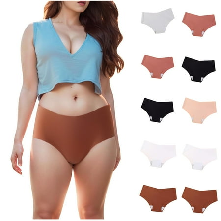 Up to 60% OFF  Seamless Panties  Half Hip Yoga Briefs  Breathable  Sports Briefs  Large Size  Comfortable  Women s Underwear  Womens Plus Size Tops Clearance | Beige L  Sopatenor