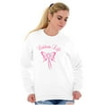 thumbnail image 4 of Celebrate Life Breast Cancer Support Women Crewneck Sweatshirt Brisco Brands X, 4 of 6
