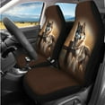 thumbnail image 2 of Yuyamidu Wolf Car Seat Covers and Steering Wheel Cover Cross Seatbelt Pad Headrest Covers Car Armrest Cover Cup Holders Keychain, 14 Piece, 2 of 7