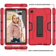 thumbnail image 3 of SOATUTO For Samsung Galaxy A7 Lite Tablet Case ,Shockproof Kids Friendly Rugged Hybrid Rubber Cover Built-in KickStand For Samsung Galaxy Tab A7 Lite 8.7 inch SM-T220 T225 2021 Tablet - Red+Black, 3 of 7