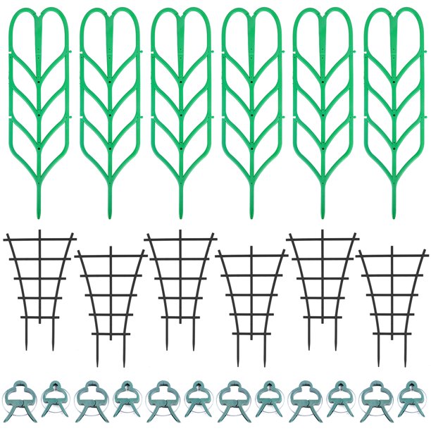 Equipo De Protección Y Soporte De La Planta, Soportes Para Plantas Trepadoras, Soporte Para Tallos De Plantas, Tallo De Jardín De Plástico, Enrejado Trepador, Herramientas De Bricolaje Para Plantas De Muyoka Hogar