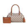 thumbnail image 2 of MKF Collection Adhara Satchel Bag with Pouch Bag, Vegan Leather Circular Print Shoulder Bag by Mia K, 2 of 7