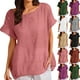 thumbnail image 1 of Tops túnica,Blusa de lentejuelas para mujer, camisa de manga corta con cuello redondo, top holgado de poliéster, ropa informal de fiesta, sopatenor, 1 of 9