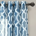 thumbnail image 2 of Lush Decor Edward Trellis Metal Grommets Window Panel, 84" x 52", Navy, Pair, 2 of 11