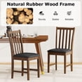 thumbnail image 6 of Giantex Wooden Dining Chairs Set of 2, Armless Chairs w/Faux Leather Upholstery, Brown, 6 of 6