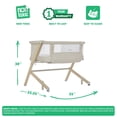 thumbnail image 3 of Evolur Stellar Moisés y cama junto a la cama, fácil de plegar y transportar, ligero y portátil, altura ajustable, colchón incluido, color beige, 3 of 5