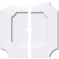 thumbnail image 1 of Ekena Millwork CMP34LE2-02000 34 in. OD x 2 in. ID Square Locke Architectural Grade PVC Contemporary Ceiling Medallion - 2 Piece, 1 of 4