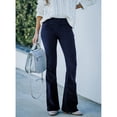 thumbnail image 4 of Pantalones Ajustados, 2 Bolsillos Pantalones Acampanados Elegantes Color Puro De Moda Para El Otoño ANGGREK No, 4 of 6