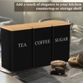 thumbnail image 3 of Austok Tea Coffee Sugar Canister 1000 ML Metal Coffee Tea Sugar Container with Airtight Bamboo Lid and Name Marker Kitchen Storage Jar Square Tea Canister Jar for Tea Coffee Sugar, 3 of 10