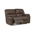 thumbnail image 4 of Benjara Fid 67 Inch Manual Recliner Loveseat, Cushioned Seats, Brown Faux Leather-Color:BrownMaterial, 4 of 5