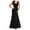 Black, variant on Evening Formal Dresses for Women Sleeveless V Neck Sequin Embroidery Mermaid Tulle Gowns Sexy Slim Backless Party Dress