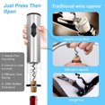 thumbnail image 5 of 4 In 1 Electric Wine Opener Set, Cordless Battery Operated Automatic Corkscrew Wine Bottle Opener With Foil Cutter, Wine Pourer, Vacuum Stopper, For B, 5 of 5