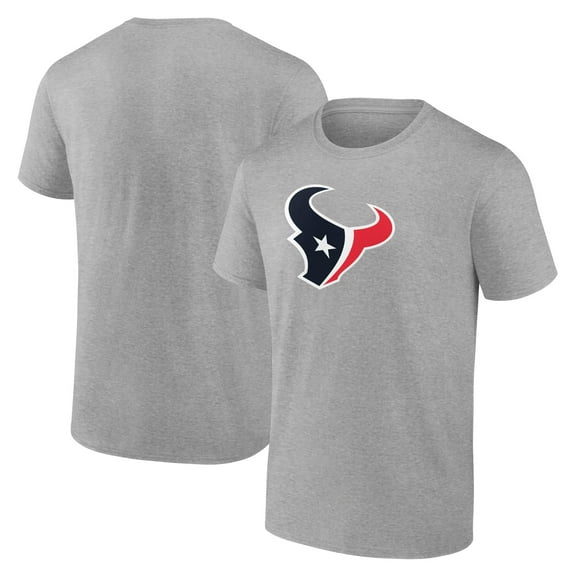 Men's Fanatics Heather Gray Houston Texans Primary Logo T-Shirt