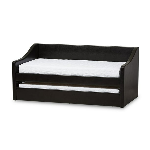 Maddie Home Faux Leather Daybed With, Faux Leather Daybed With Trundle