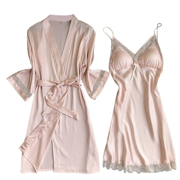 LIIPEE Women Sleepwear Pajamas Silk Home Clothing 2PCS Set Fashionable And Comfortable Lace Pajama Set Comfort Homewear