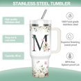 thumbnail image 4 of Christian Gifts for Women, Christian Tumbler 40Oz with Handle and Straw for Women, Personalized Initial M Tumbler Gifts for Women Christmas Religious Inspirational Gifts, Gifts for Christian, 4 of 6