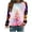 Pink, variant on Christmas Sweatshirt for Women Lights Up Christmas Tree Shirts Casual Crew Neck Sweatshirt Long Sleeve Loose Pullover Holiday Party Outfits for Women