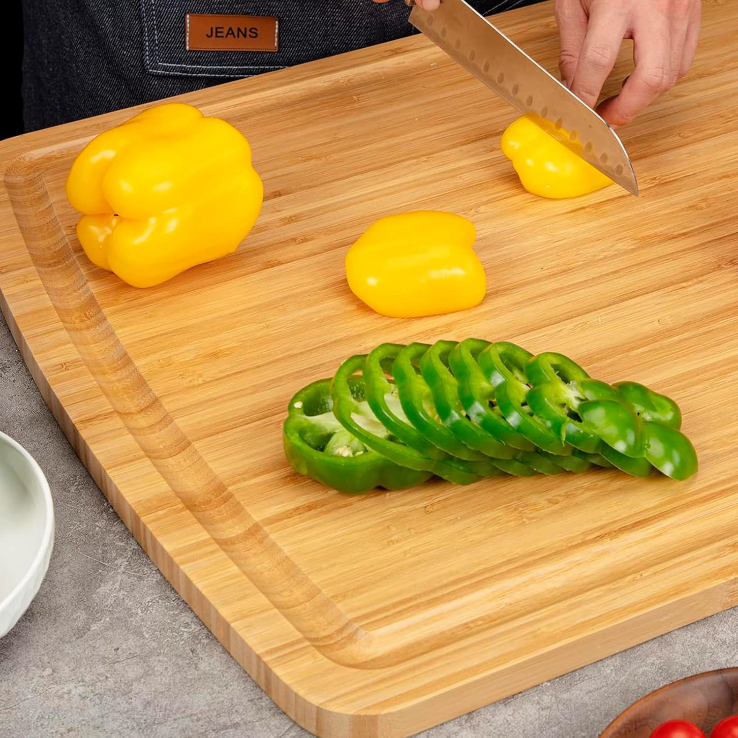 Extra Large Cutting Boards , 30 x 20 Extra Large Bamboo Cutting Board with Juice Groove, Stove Top Cover, Wood Cutting Boards