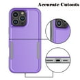 thumbnail image 5 of For iPhone 16 Pro Max Case 5G 2024, Sturdy Phone Case for Apple 16 Pro Max 6.9 inch ,Njjex Shockproof Heavy Duty Armor Hard Plastic & Rubber Rugged Bumper 2-in-1 Case Cover -Purple, 5 of 6