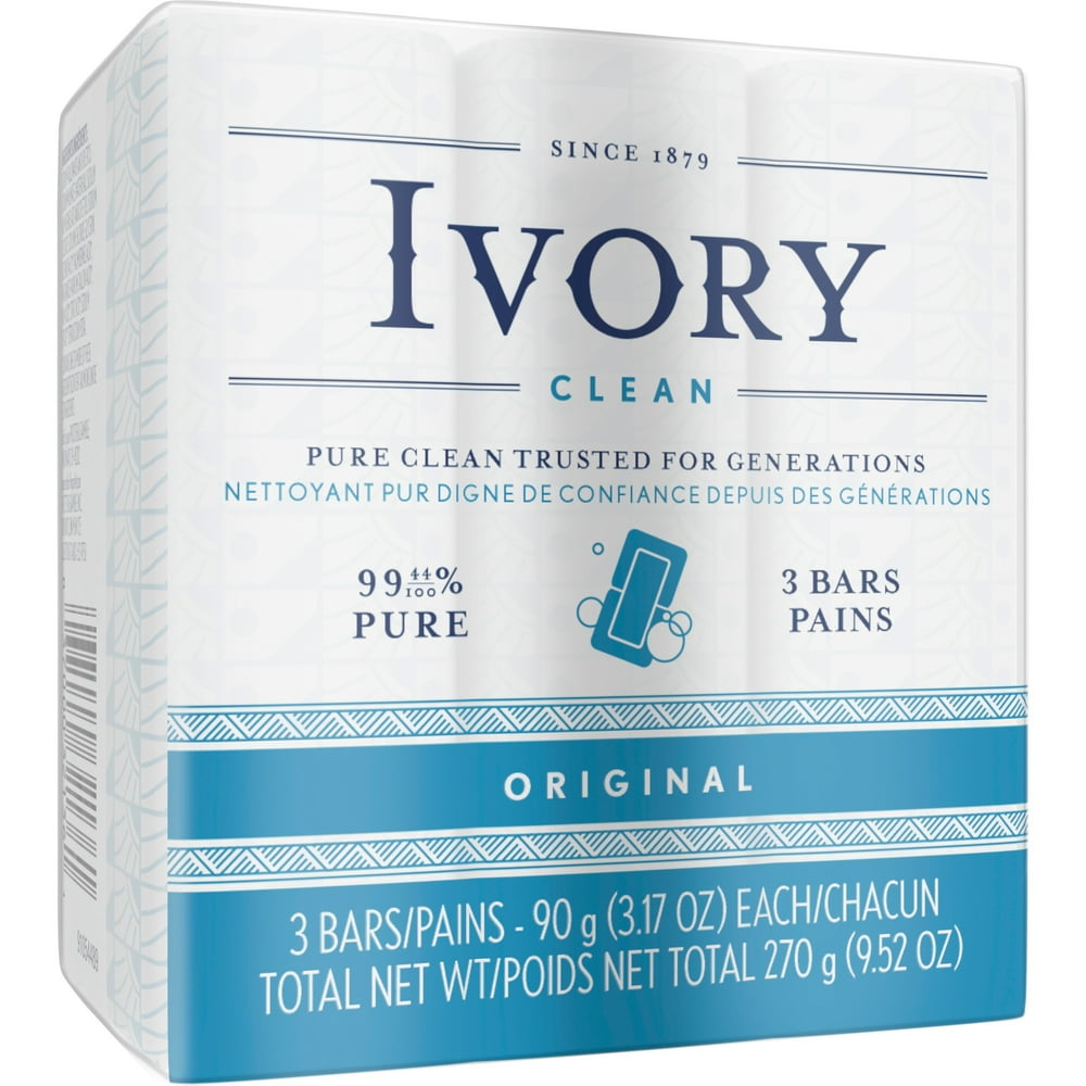 Ivory Bath Soap, White, 3.1 Oz Bar