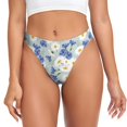 thumbnail image 1 of Balery Daisies Flowers Tangas de Algodón para Mujer con Estampado – Ropa Interior Sexy, Transpirable, G-string-3X-Large, 1 of 6