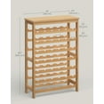 thumbnail image 4 of YYEAN 42-Bottle Wine Rack Free Standing Floor, 7-Tier Display Wine Storage Shelves with Table Top, Bamboo Wobble-Free Bottle Holder for Kitchen Bar Dining Room Living Room-Natural, 4 of 8