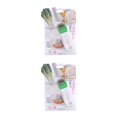 thumbnail image 3 of Kearding Rebanadora de cebolla Cortadora de verduras de acero inoxidable Herramienta para rebanar cebolletas curvada Verde 2piezas Kearding CBP210693, 3 of 6