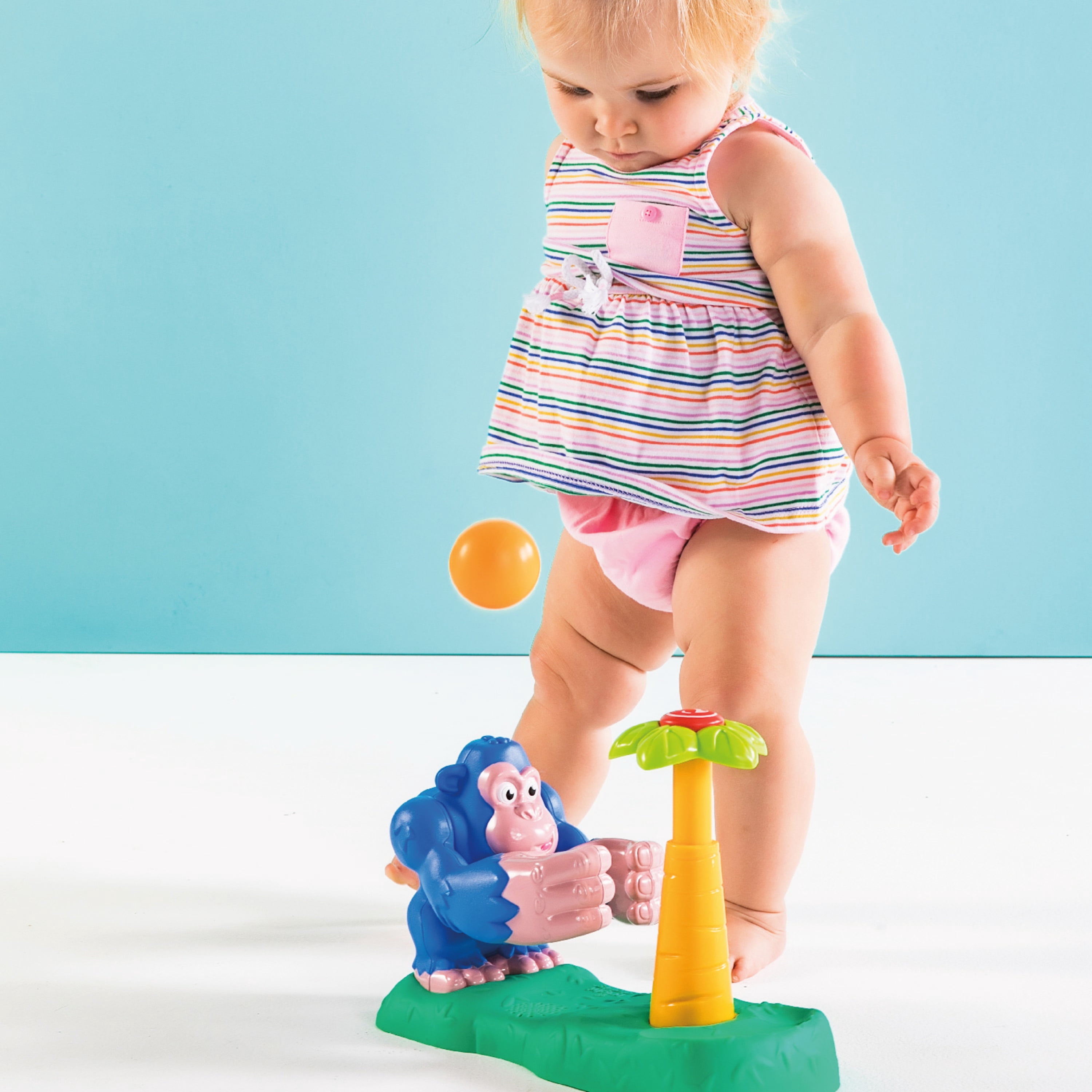 Bright Starts Coconut Catapult Ball Popper Musical Activity Toy, Ages 6 months +