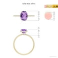 thumbnail image 4 of ANGARA Natural 1.2 Ct. Amethyst with Diamond Classic Ring in 14K Yellow Gold for Women (Ring Size: 3), 4 of 9