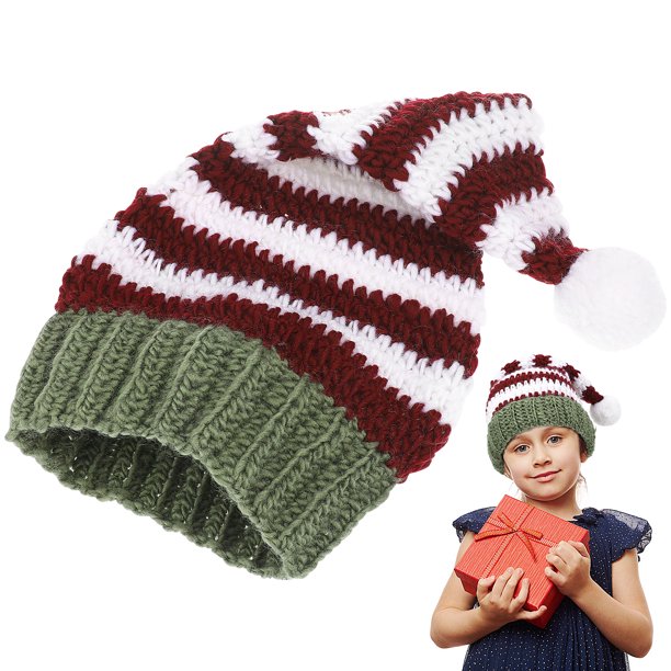 1pc Sombrero para padres e hijos Sombrero de lana Sombrero de punto de invierno Sombrero cálido Sombrero de Navidad